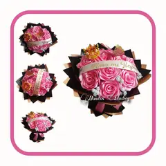 GENERICO - Ramo de Rosas Eternas-Rosadas con Luces-Generico