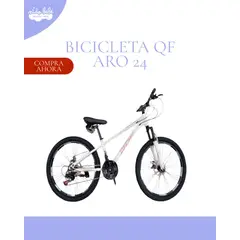 GENERICO - Bicicleta Deportiva Aro 24 "QF" COLOR BLANCO Y ROSADO