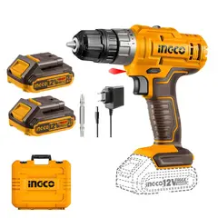 INGCO - Taladro Atornillador 25nm + 2 bateria y Cargado 12v
