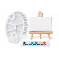 GENERICO - Set de mini lienzo 12x18 con caballete y accesorios de pintura