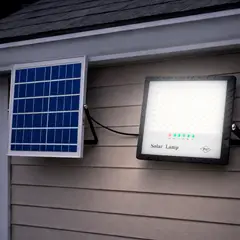 GENERICO - Lampara 100W 12000mah más Panel Solar y Control Remoto