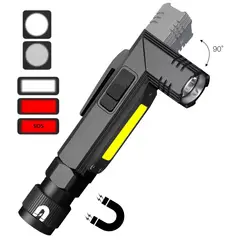 OEM - Linterna de Trabajo LED COB Magnética Recargable USB con Rotación 90°