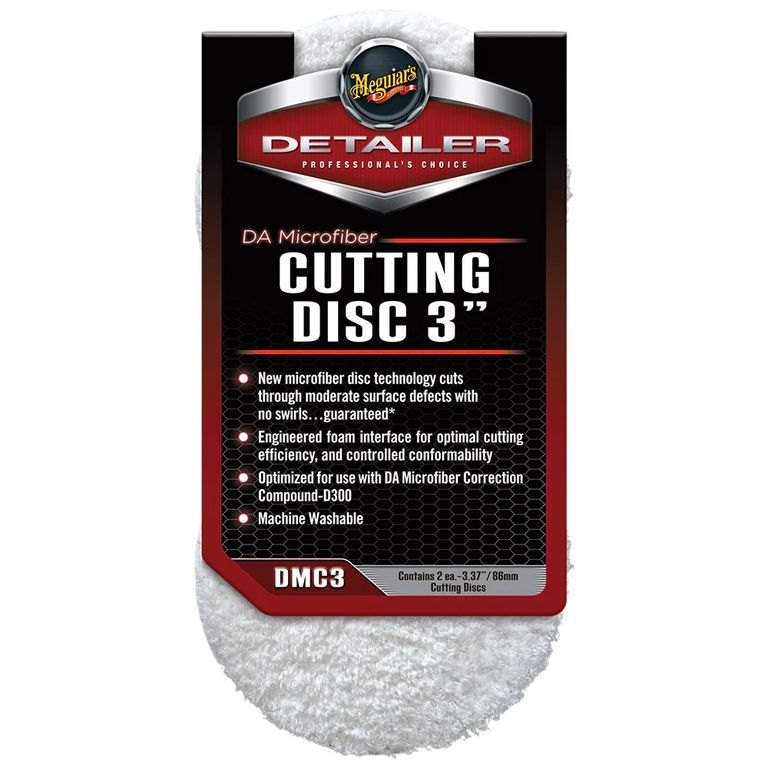 Meguiars Pad Disco de Microfibra Pack 2 Und de Corte 3 Pulgadas
