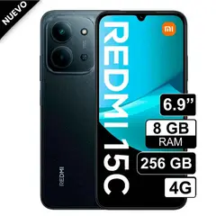 XIAOMI - CELULAR REDMI 15C 8GB RAM 256GB ROM COLOR NEGRO