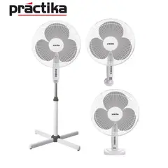 PRACTIKA - Ventilador 45W – Blanco 3 EN 1
