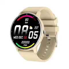 AMBOS - Reloj Inteligente Smartwatch ZL02 Redondo Recibe Llamadas Bluetooth Pulsera Fitness Hombre Mujer