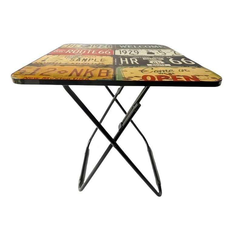 MESA PLEGABLE VINTAGE CUADRADA 70 X 60 X 60 cm
