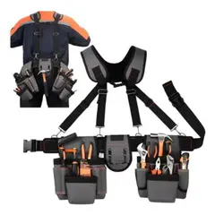 U BUY - Cinturón De Herramientas Con Tirante Y Bolsa Portaherramieta
