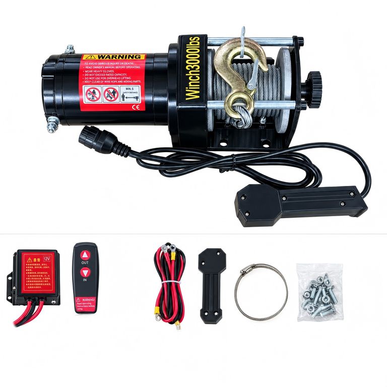 Cabrestante Eléctrico De 3000 Lb Y 12 V