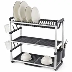 ELMEJORPRECIO - Escurridor de Platos y Utensilios de 3 Niveles Mariela