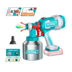 TOTAL TOOLS - Pistola De Pintura Inalámbrica 20v Capacidad 800ml Total Turquesa