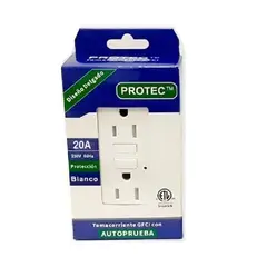 GENERICO - Tomacorriente GFCI PROTEC 20A 250V