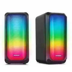 MICRONICS - Parlantes para Pc  2.5 conexión Rgb Usb Negro
