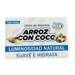 GENERICO - Set de 2 Jabon de glicerina de arroz con coco hidratante
