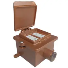 A IBAR - TOMACORRIENTE INDUSTRIAL DOBLE 15A BRONCE A-IBAR