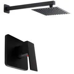 GENERICO - MEZCLADORA DE DUCHA DOHA NEGRO CUADRADA SEVILLA F3206B