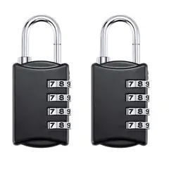 GENERICO - 02 Candados Con Clave Combinacion 4 Digitos Seguridad