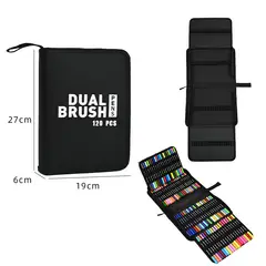 GENERICO - PLUMONES DUAL BRUSH 120 COLORES