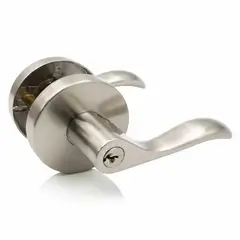 GENERICO - Chapa Cerradura de Manija para Dormitorio o baño Acero Inoxidable FORPERU