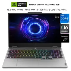 LENOVO - Laptop Gamer Lenovo LOQ 15IRX10 corei7-13700HX 16GB 512GB RTX5050 8GB W11Pro