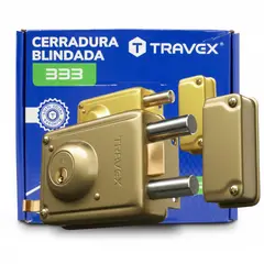 TRAVEX - Chapa Cerradura Blindada Sobreponer Clasica 333