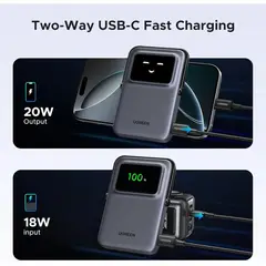 UGREEN - Power Bank Inalambrico Magnetico 5000 Mah 20w
