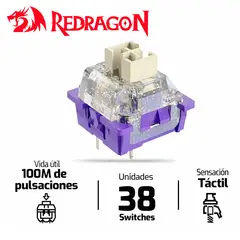 REDRAGON - Kit Switches Redragon Panda táctiles con click audible 38 units