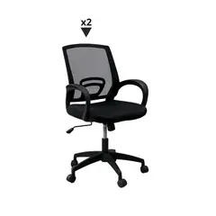 ZIYAZ - Pack Con 2 Sillas Habana Negro