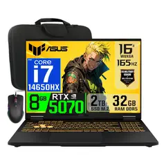 ASUS - Laptop Asus TUF Gaming F16 Core i7-14650HX  Nvidia 8GB RTX5070, 16″ WUXGA 165Hz Ram 32gb 2TB ssd