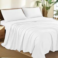 CASATEX - Juego de Sábanas Lisas King 100% Algodón 300 Hilos