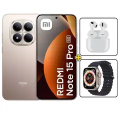 XIAOMI - Xiaomi Redmi Note 15 Pro 5G 512GB Titanio + Audifonos + Smartwatch REGISTRADO