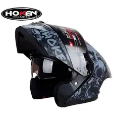 GENERICO - CASCO HOKEN HK3 ABATIBLE GRIS FF-916 VISOR TRANSP Y CERT DOT