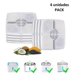 GENERICO - FILTROS PARA BEBEDERO/FUENTE DE MASCOTA CUADRADO - PACK X 4