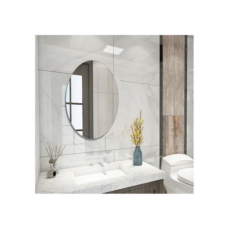 Espejo Adhesivo Ovalado Decorativo 30cm x 40cm