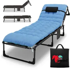 NO LOGO - ASIENTO Y CAMA CAMPING CON ACOLCHE Y ESTRUCTURA PLEGABLE