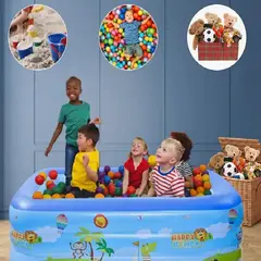 GENERICO - PISCINA INFABLE RECTANGULAR FAMILY POOL  PARA NIÑOS