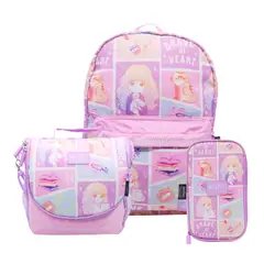 HARRY POTTER - Set Escolar Mochila Lonchera Cartuchera Premium Teens Harry Potter Hermione