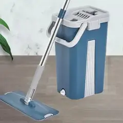 GENERICO - Balde con trapeador 360° 2 mopas limpieza multiusos