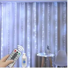 GENERICO - Luces Led Cortina 3 X 3 Mt Luz blanca para Decoración con Cable USB y Control