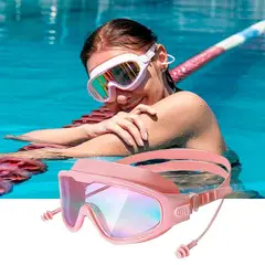 GENERICO - Lentes de Natación Antiempañante con Protección UV y Tapones de Oído