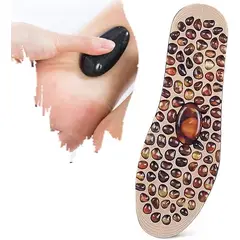 GENERICO - Plantillas de Masaje para Calzado con Diseño de Piedras Talla 40 a 45