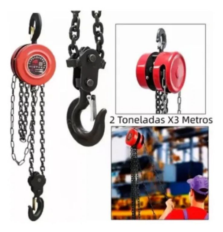 Tecle Manual Con Cadena 2 Toneladas X3 Metros