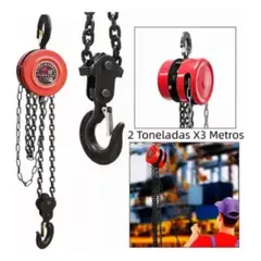 QUICK - Tecle Manual Con Cadena 2 Toneladas X3 Metros