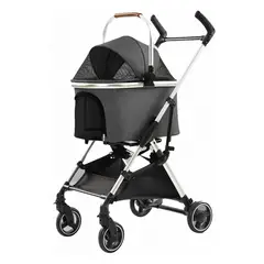 QHALITECH - COCHE PARA PERROS Y GATOS GRIS NEOGO