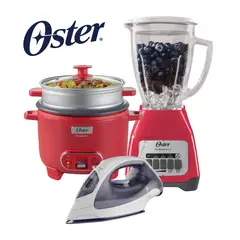 OSTER - Combo Oster Licuadora + Olla Arrocera 1.8 LT+ Plancha a Vapor