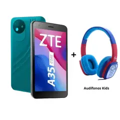 ZTE - Pack Celular Blade A35 Core Azul + Audífonos para Niños Xtech SoundArt Kid Azul
