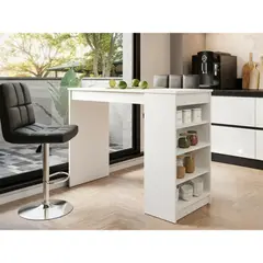 R&R MUEBLES - Mesa Barra Desayunador Kenichi Blanco R&R MUEBLES