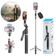 SEISA - Tripode 183cm Palo Selfie Stick con Control Remoto Bluetooth  para Live Streaming