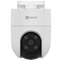 Ezviz - Cámara de Seguridad WiFi Exterior H8C 4K con Visión Nocturna Movimiento PT y Detección Inteligente
