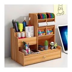 GENERICO - Organizador De Escritorio Oficina Mdf Madera Para Armar